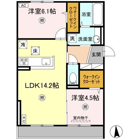 カトル　セゾンの物件間取画像