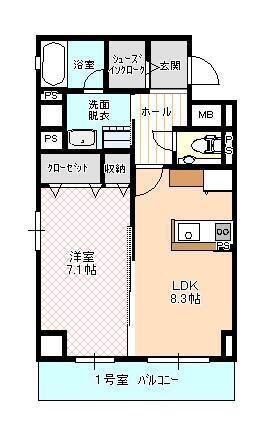 ハートフル医大西の物件間取画像