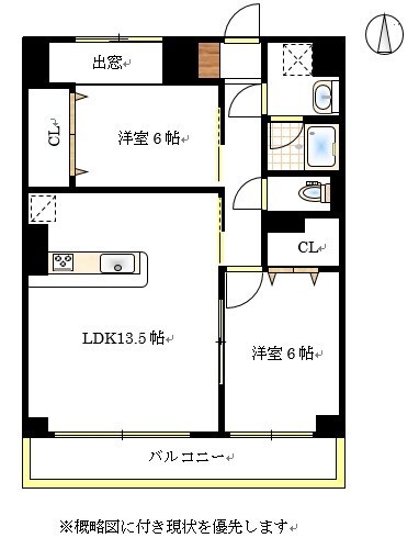 グランスクエア岡山駅西の物件間取画像