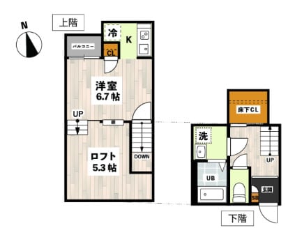 ADC法界院メリアの物件間取画像