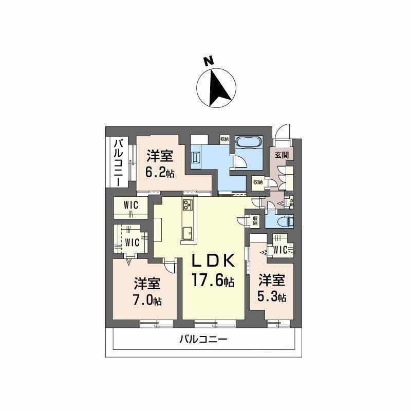 ＧｒｅｅｎＧａｒｄｅｎ東古松の物件間取画像