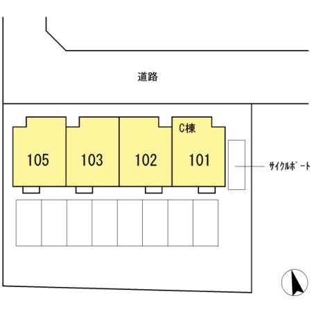 ラフィーネ下中野Ｃ棟の物件外観写真