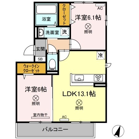 クレスト高柳の物件間取画像