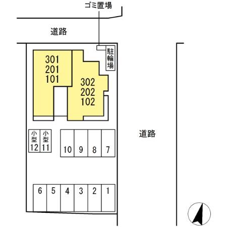 ガーデン　ラピッズの物件外観写真