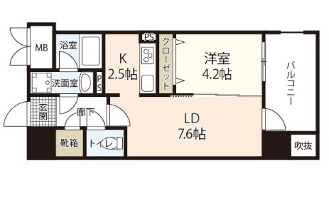 セントラルアヴェニュー下石井の物件間取画像