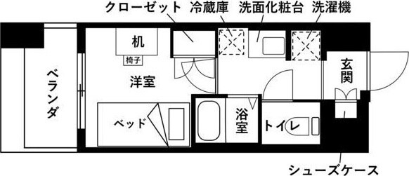 レジディア仙台支倉の物件間取画像