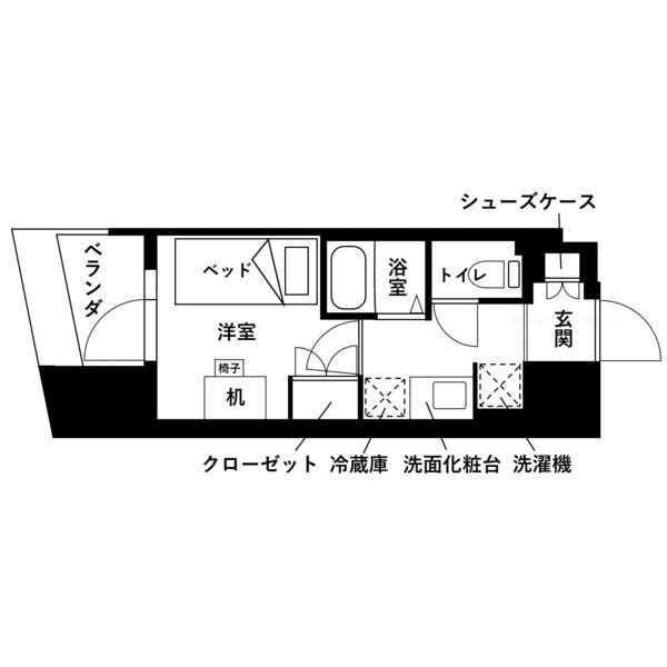 レジディア仙台支倉の物件間取画像