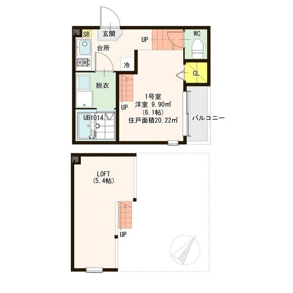 苦竹駅 徒歩7分 1階の物件間取画像