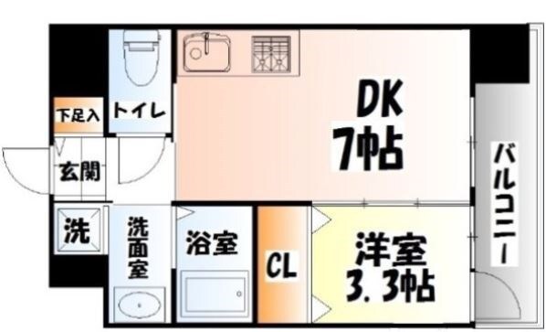 富沢駅 徒歩11分 6階の物件間取画像