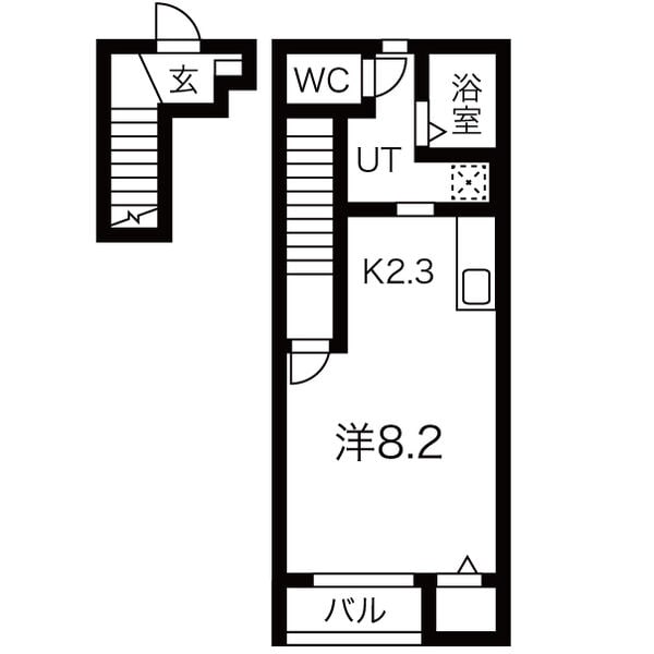 東仙台駅 徒歩12分 2階の物件間取画像