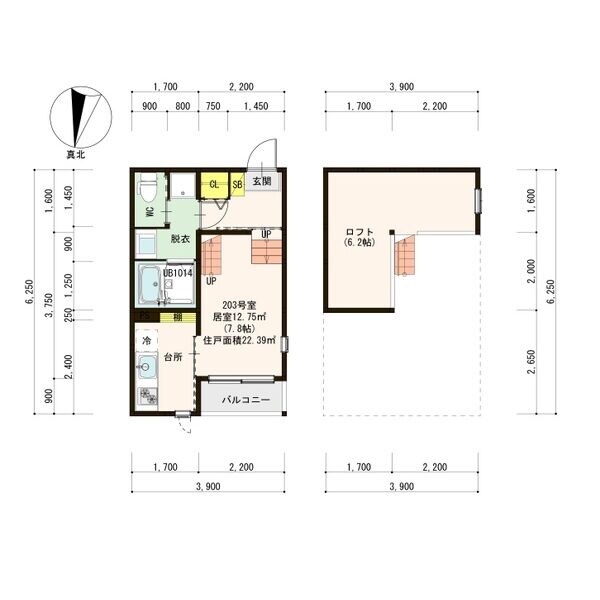 北山駅 徒歩8分 2階の物件間取画像