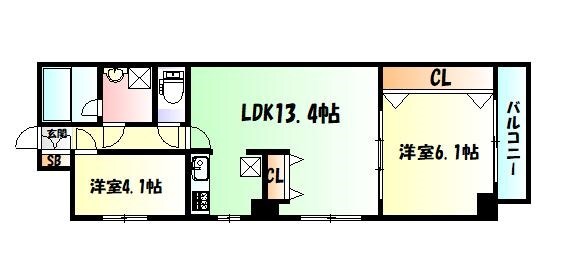 フェリースの物件間取画像