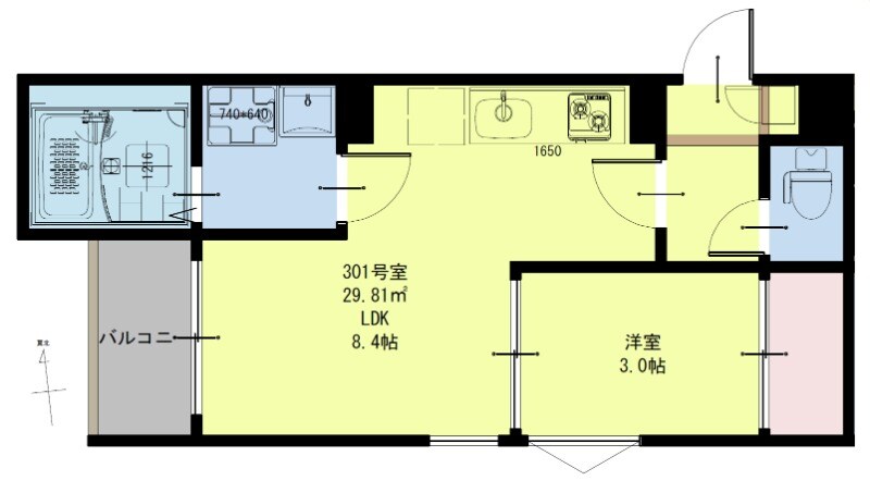 薬師堂駅 徒歩4分 3階の物件間取画像