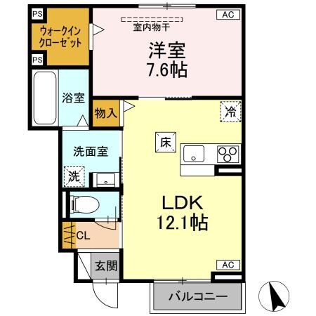 Ｄ－ＲＯＯＭ富沢西2丁目の物件間取画像