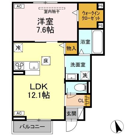 Ｄ－ＲＯＯＭ富沢西2丁目の物件間取画像
