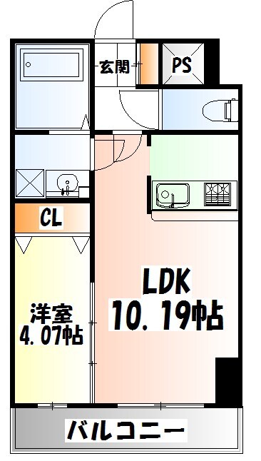 陸前原ノ町駅 徒歩8分 3階の物件間取画像