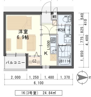 ヘリオスの物件間取画像