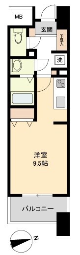 パークフラッツ五橋の物件間取画像