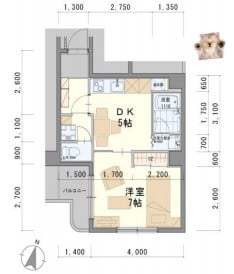 北四番丁駅 徒歩5分 6階の物件間取画像