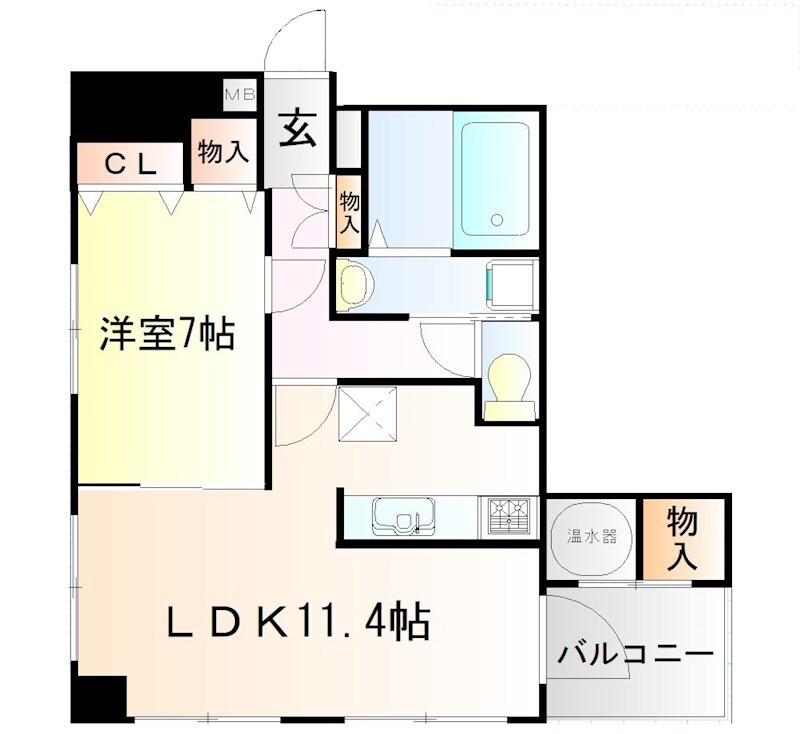 勾当台公園駅 徒歩3分 8階の物件間取画像