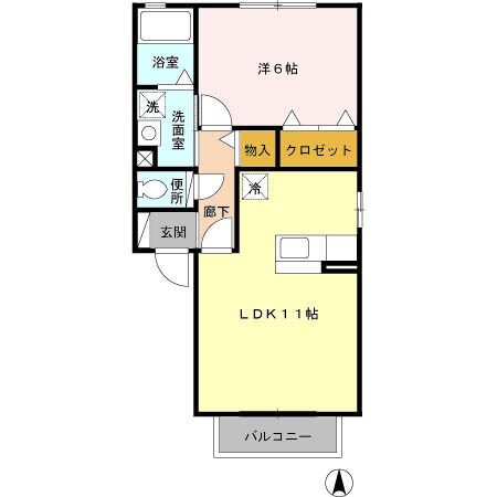 ベルデュール八乙女　Ⅱの物件間取画像