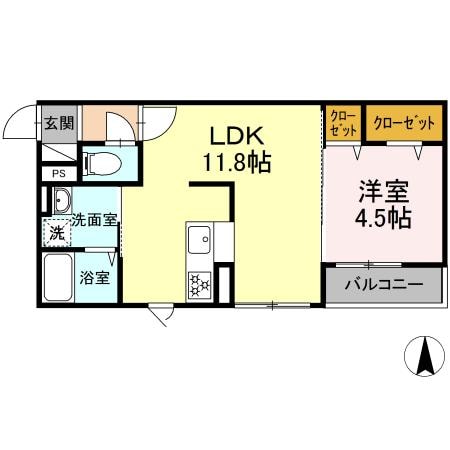 北四番丁駅 徒歩15分 3階の物件間取画像