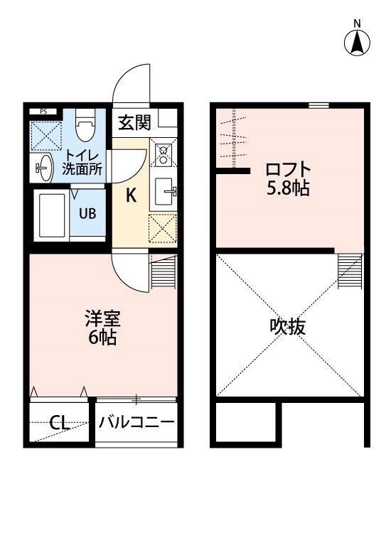 富沢駅 徒歩9分 1階の物件間取画像