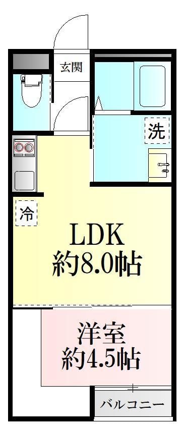 南仙台駅 徒歩19分 3階の物件間取画像