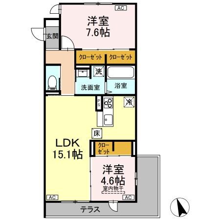 ＦＯＲＥＮＡ荒井の物件間取画像