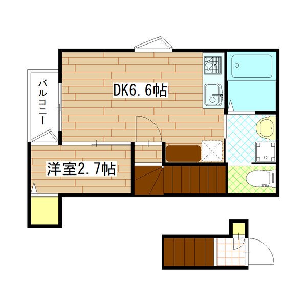 東照宮駅 徒歩9分 2階の物件間取画像