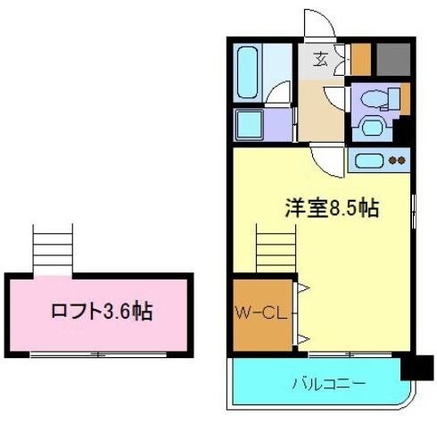 榴ケ岡駅 徒歩4分 5階の物件間取画像