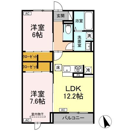 ＦＯＲＥＮＡ荒井の物件間取画像