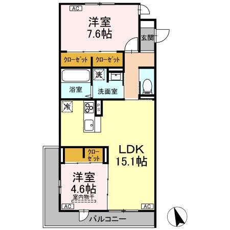 ＦＯＲＥＮＡ荒井の物件間取画像