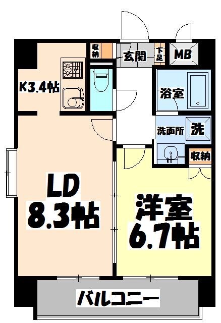 エルスタンザ広瀬通RESIDENCEの物件間取画像