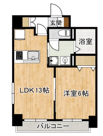 仙台駅 徒歩6分 8階の物件間取画像