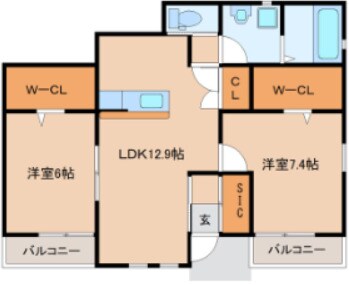 （仮称）新田３丁目新築アパートの物件間取画像