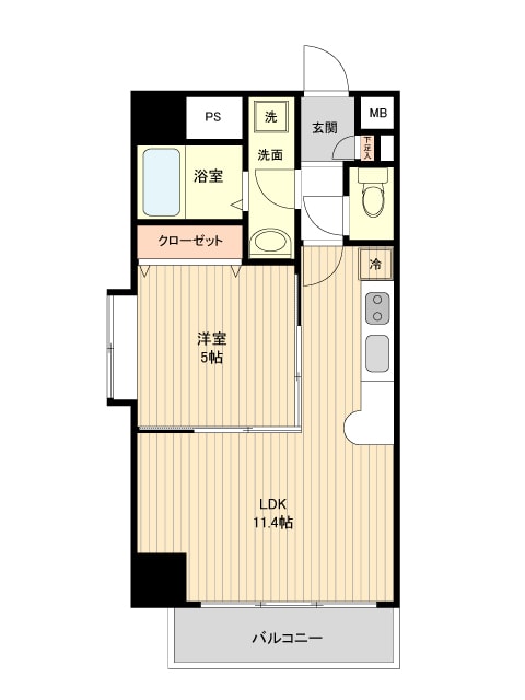 仙台駅 徒歩6分 7階の物件間取画像