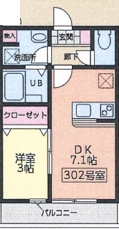 薬師堂駅 徒歩4分 3階の物件間取画像