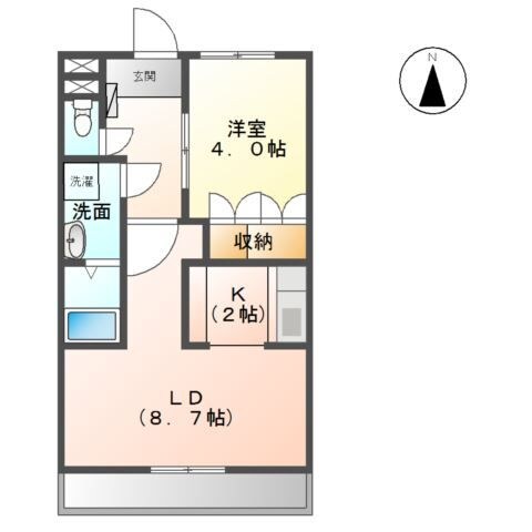 グランディール泰英１号館の物件間取画像