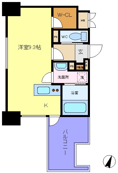 大町西公園駅 徒歩5分 7階の物件間取画像