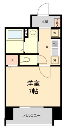 広瀬通駅 徒歩4分 7階の物件間取画像