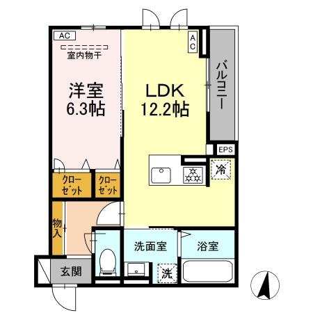 東北福祉大前駅 徒歩19分 2階の物件間取画像