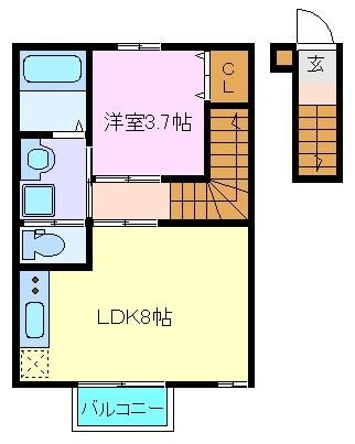 エクシリア東仙台Ⅱの物件間取画像