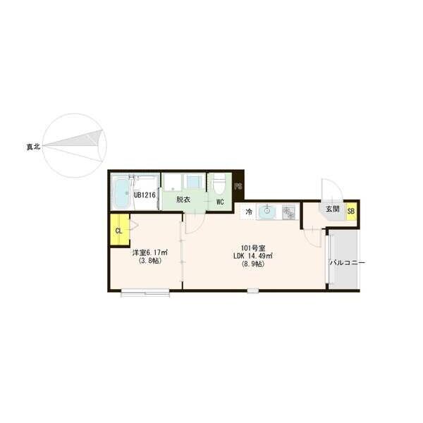 ハーモニーテラス福住町Ⅳの物件間取画像