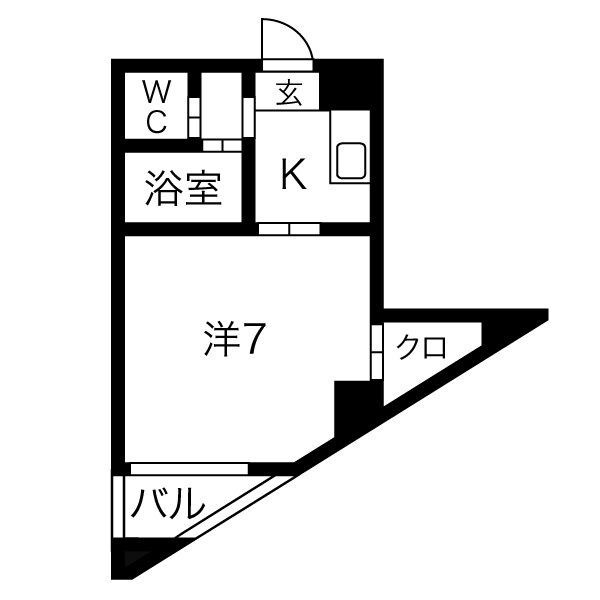 台原駅 徒歩7分 4階の物件間取画像