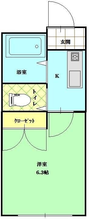 フリーダムヒル中野栄A棟の物件間取画像