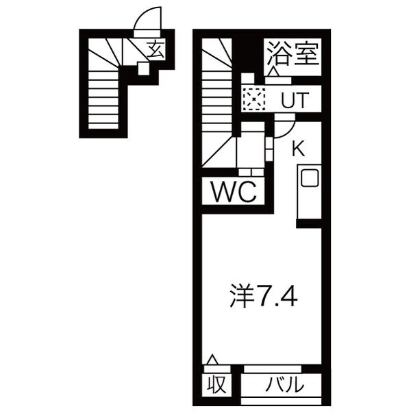 薬師堂駅 徒歩10分 2階の物件間取画像