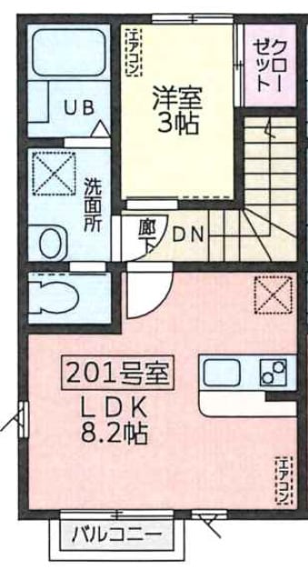 南仙台駅 徒歩11分 2階の物件間取画像