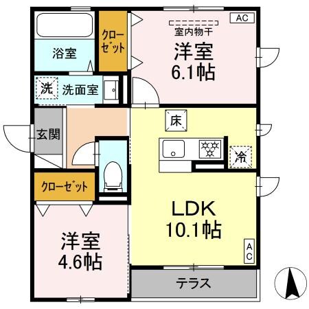 東照宮駅 徒歩12分 1階の物件間取画像