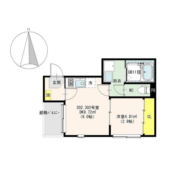東仙台駅 徒歩10分 3階の物件間取画像